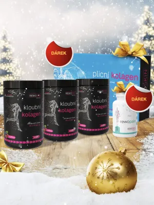 Vánoční balíček KLOUBNÍHO KOLAGENU - 3 dózy na 5 měsíců + DÁREK